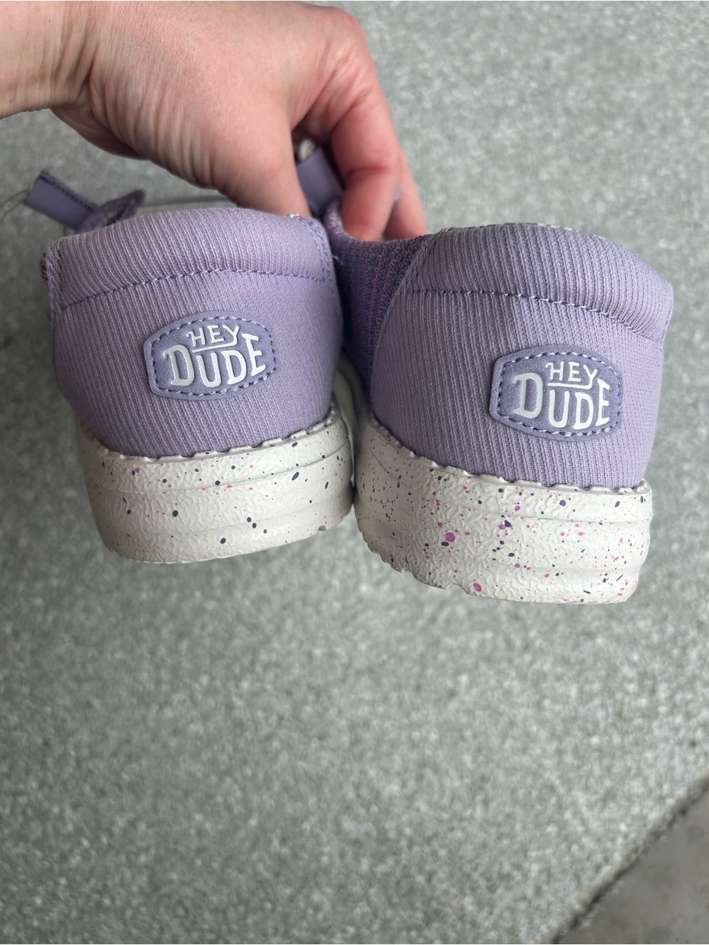 Hey Dude Women’s Purple Wendy Stretch Sox Lavender Knit Slip-On Sneakers Size W9 - Picture 5 of 7